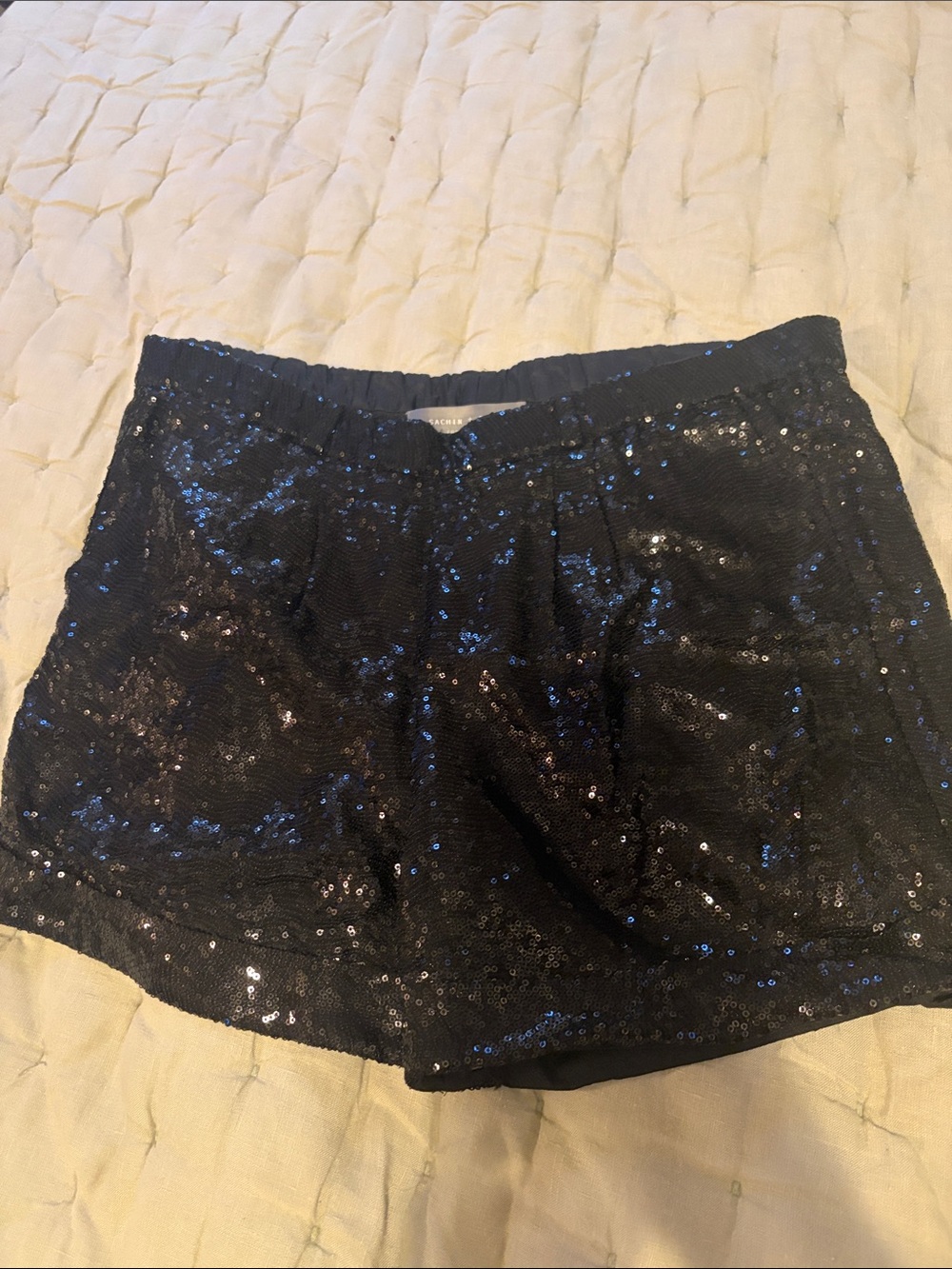 Black Sequin Women's Shorts - Stylish Eveningwear